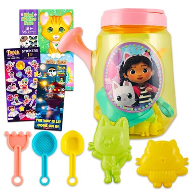 DreamWorks Gabby's Dollhouse Watering Can Set for Kids Water Toys - 6 Pc Gabby Beach Toy Bundle with Watering Can, Shovel, and More   Gabby's Dollhouse Water Toys