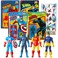 Kenner Marvel Legends Retro Action Figure Set - Bundle of 3.75" Comic Collection of Iron Man, Captain America, Black Panther, Cyclops,   Avengers Set