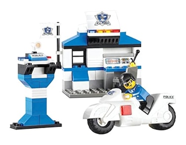 Sluban Building and Construction Blocks M38-B0272 City Police Station Building Block Construction Set (86 Piece)