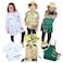 Born Toys Kids Costumes Set, 3-in-1 Dress Up &amp; Pretend Play, Ages 3-7, Washable, Includes Scientist, Explorer, Gardening Accessories
