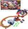 Monster Jam, Supercharge Speedway Playset, Megalodon and El Toro Loco Die-Cast Monster Trucks, Light Up World Finals Track Kids Toys for Boys Ages 3 and Up
