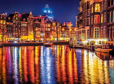 Night Lights of Amsterdam Jigsaw Puzzle, 500 Pieces, Made in Italy