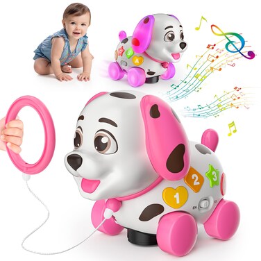 Musical Puppy Toys for 1 Year Old Boy Girl, Crawling &amp; Walking Baby Toy 6-9-12-18 Month, Bilingual Toys for 1 Year Old Girl Gifts, Birthday Gift for 1 Year Old, Infant Toy for 7 8 10 Month Old
