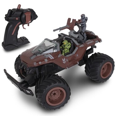 NKOK Halo Infinite RC: UNSC Warthog Mud Hog - Stunt Performing, Master Chief &amp; Spartan, 2.4 GHz Radio Control Vehicle