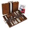 Get The Games Out Top Backgammon Set - Classic Board Game Case - 2 Players - Best Strategy &amp; Tip Guide - Available in Small, Medium and Large Sizes (Brown, Medium)