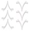 ATIE Pool Butterfly Clip V Clip Pool Attachment Clips for Swimming Pool Spa Brush, Leaf Skimmer, Vacuum Head, Mini Jet Vacuum, Telescopic Pool Pole (6 Pack)