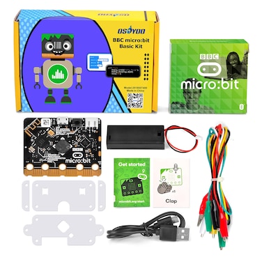 OSOYOO Basic kit for BBC Micro:bit Include microbit Controller V2, Early STEM Education for Beginner and Kids, Toturials Included