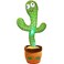 Pbooo Dancing Talking Cactus Mimicking Toy,Talking Repeat Singing Sunny Cactus Toy 120 Pcs Songs for Baby 15S Record Your Sound Sing+Dancing+Recording+LED