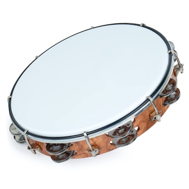 MUSCELL Tambourine for Adults,Hand Held Plastic Tambourines Drum Double Row Metal Jingles Musical Instrument-10