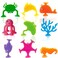 Suction Bath Toys for Kids, 9 PCS Silicone Ocean Animal Suction Cup Toys, Mold Free No Hole Bathtub Toy, Sensory Window Building Toy Gifts for Toddler Children Kids Over 1 Years