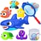 GZHFMUS No Hole Mold Free Baby Bath Toys for Kids Ages 1-3,Water Toys for Babies and Toddlers,Ocean Animal Bath Toys for Bathtub,Shower,Beach, Pool,Water Table,Boys Girls Gifts with Storage Bag