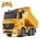 fisca Remote Control Truck, 1/20 Scale 6 Channel 2.4Ghz RC Dump Truck Construction Vehicle Toy with LED Lights and Simulation Sound for Kids