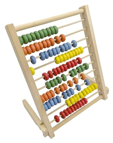 MAGIKON Wooden Counting Number Frame, 10 Rows Abacus for Learning Math (8-Inch)