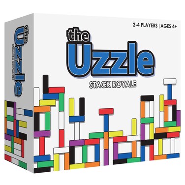 The Uzzle Stack Royale Board Game, Fast &amp; Fun Family Board Game for Children &amp; Adults, Color Block Puzzles Games for Ages 4+