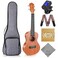 Ranch Concert Ukulele Wooden Ukelele 23" Beginners Professional Kit with 12 Online Lessons, Gig Bag, Tuner, Strap, Aquila Strings Set