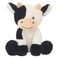 YUKOUQIAN Cow Stuffed Animal Cute Cow Plush Doll Toy 9 inch for Girls Boys Christmas (Cow Sitting)