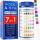 All-New 2024 Pool and Spa Test Strips 7 in 1 Quick SuperAccurate Swimming 150 Pool Test Kit - Hot Tub Test Strips &amp; Pool Water Testing Strips for pH Chlorine Bromine Hardness Alkalinity Cyanuric Acid