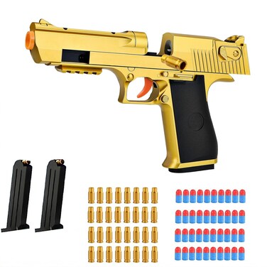 Toy Gun Pistols,Toy Guns with Soft Bullets - Perfect Toy for Kids and Adults of All Ages (Gold)