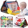 Tummy Time Baby Mirror Infant Toys Newborn 0 3 Months Brain Development with Crinkle Cloth Book Teether Black and White High Contrast Baby Toys 2 4 5 0-6 Month Boys Girls Sensory Activity Shower Gift