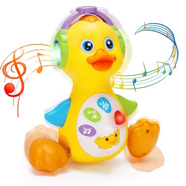 Baby Musical Duck Toy Dancing Crawling Tummy Time, Light Up Infant Toys 0-3-6 6-12 12-18 Months Birthday Gifts for 1 2 Year Old Boys Girls Baby Learning Development Toddler Toys Age 1-2