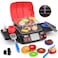 Kids Play Food Grill with Pretend Smoke Sound Light Kitchen Playset BBQ Accessories Camping Cooking Set Barbecue Toddler Girl Boy Toy 2 3 4 5 6 Year Old 4-8 Birthday Kid Toy Idea