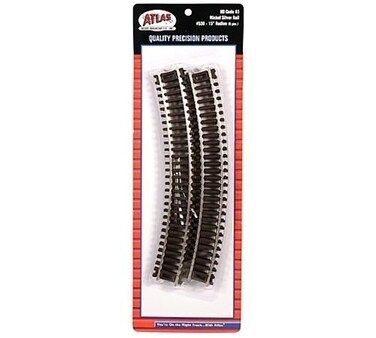 Atlas Code 83 Nickel Silver 15" Radius Snap Track (6/Bx) HO Scale Trains