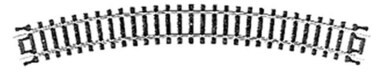 N Code 80 Nickel Silver 11" Radius Snap-Track (6) Atlas Trains