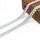 FQTANJU 2 Yards Faux Pearls Lace Ribbon Pearl Fringe Applique, DIY Craft Ribbon Pearl lace Trim for Wedding Party Decoration,Blue