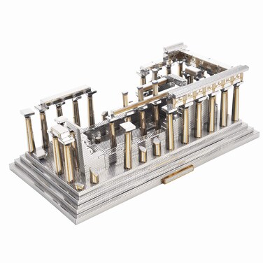 Microworld 3D Metal Puzzle, Temple of Athena Architecture Metal Model Kits, DIY Challenge 3D Puzzle for Adults, Arts Craft Assembly Puzzle Brain Teaser Gift Toys for Teens - 142 Pcs