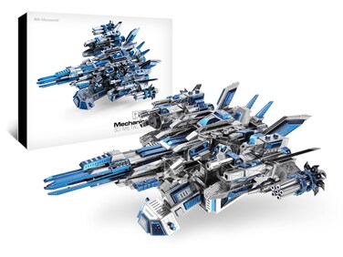 Microworld 3D Metal Puzzle - Mechanical Pilot 1 Spacecraft Model Kits, Great Challenge 3D Puzzles for Adults to Build, DIY Handcraft Assembly Model for Teen - 355 pcs