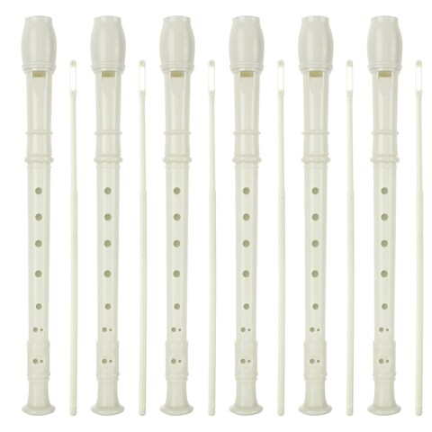 LOLYSIC 16 Pack 8 Hole Recorder Flute, Plastic Recorders Musical Instruments with Cleaning Rod, Beginner Recorder Soprano Recorder for Music