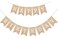 Uniwish Happy Birthday Banner for Birthday Party Decorations, Rustic Burlap Bunting Swallowtail Flags, 2 in 1