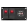 Qiilu 2 Gang 12-24V Marine Boat Rocker Switch Panel Red LED Light with Digitial Voltmeter Gauge Waterproof for Car RV Marine Boat Car Rv Vehicles Truck