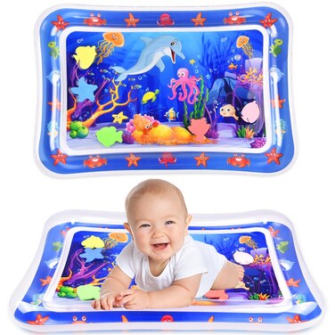 Tummy Time Water Mat Inflatable Baby Water Play mat for 3 6 9 Months Newborn Girl &amp; Boy Early Activity Center