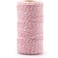 jijAcraft Pink and White Twine String, 328 Feet Christmas Bakers Twine String, 2MM Heavy Duty Packing String for DIY Crafts, Christmas Decoration, Gift Wrapping, Craft Wrapping