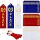 90 Pieces Award Ribbons 1st, 2nd, 3rd Place Flat Carded Set First Place Prizes with Event Card and Rope for Competition, Sports Event, School, Contests, Blue Red White