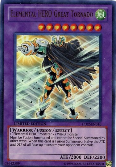 Yu-Gi-Oh! - Elemental HERO Great Tornado LC02-EN010 Ultra Rare - GX Legendary Collection 2