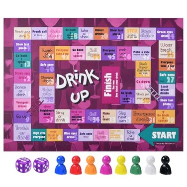 NETANICO Drinking Games,Leather Mat Drinking Board Game for Adults,Interactive Girls Night Drinking Games,Bachelorette Party Games,Age 21+,2-8 Players