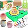 Pottery Wheel for Kids - Complete Pottery Painting Kit Arts and Crafts for Kids Ages 8-12 with 3 Pack Air Dry Clay Art Supplies for Kids Toys Girls Boy Birthday Gift for 6 7 8 9 10 11 12+