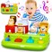 Interactive Pop Farm Animal Up Toys With Music Sounds Montessori Cause And Effect Toy for 1-3 Baby Boy Girl Toys Early Educational Musical Baby Toys Infant STEM Toy Gift 9-12-18 Months Babies Birthday