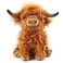 Highland Cows Stuffed Animal Realistic Scottish Cow Plush Toy Soft Farm Animal Cattle Plushie Doll Present for Adults Kids Boys Girls (Brown Cow, 10.8 Inch)