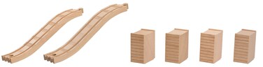 Thomas &amp; Friends Wooden Railway, Series Ascending Track &amp; Riser Pack - Battery Operated