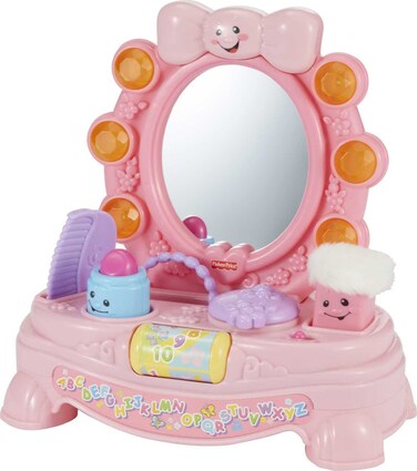 Fisher-Price Baby &amp; Toddler Toy Laugh &amp; Learn Magical Musical Mirror Pretend Vanity Set for Infants Ages 6+ Months (Amazon Exclusive)