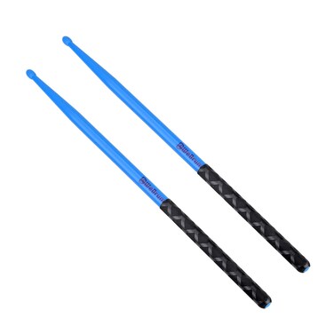 5A Nylon Drumsticks for Drum Set Light Durable Plastic Exercise ANTI-SLIP Handles Drum Sticks for Adults Musical Instrument Percussion Accessories Blue