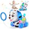 Musical Toy for 1 Year Old Boy Girl, Baby Toys 6-12-18 Months, Puppy Toddler Learning Toy for 1 Year Old Girl Gift, Bilingual Educational Toy with Music Light, 1st Birthday Gift for Toddlers 1-2