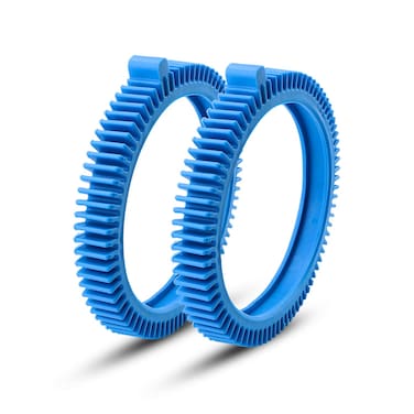 Funmit 896584000-143 Blue Front Tire Kit with Super Hump Replacement for Haywood Poolvergnuegen Select Pool Cleaners and Perfectly Compatible with Hayward Phoenix Cleaners (2 Pack)