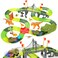 BEMITON Dinosaur Toys Race Car Track, Create a Dinosaur World Road Race, Flexible Dinosaur Track Toys Set, Christmas Birthday Gifts for 3 4 5 6 7 Years Old Boys Girls Kids