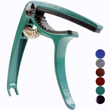 Yunshan Guitar Capo, Lightweight Zinc Alloy Capo for Acoustic and Electric Guitars, Bass, Mandolin, Banjo, Ukulele(Dark Green)