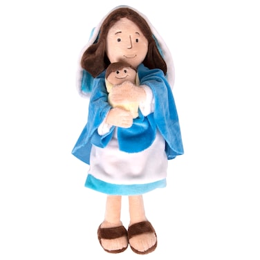 Kangaroo - Mother Mary Holding Baby Jesus Plush Stuffed Toy   Christians Religious Toys Savior Plush Religious Figure   Christmas, Kids' Bedrooms, Churches, Decoration 13 Inch