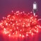 oopswow 33ft 100 LED Red Christmas Lights, 8 Modes Red LED String Lights Outdoor Waterproof, Clear Wire LED Lights for Valentine's Day, Bedroom, Party, Christmas, Halloween Decor-Red